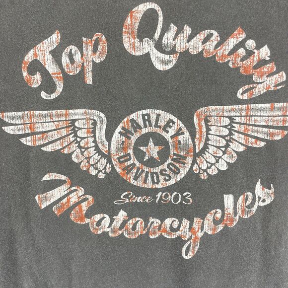 Harley Davidson Flying Wheel Graphic Tee Women's size Large Bumpus Murfreesboro - Picture 3 of 5